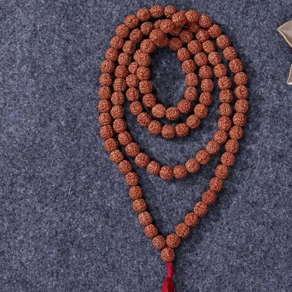 Rudraksha seed meditation prayer bead mala - Picture 6 of 7